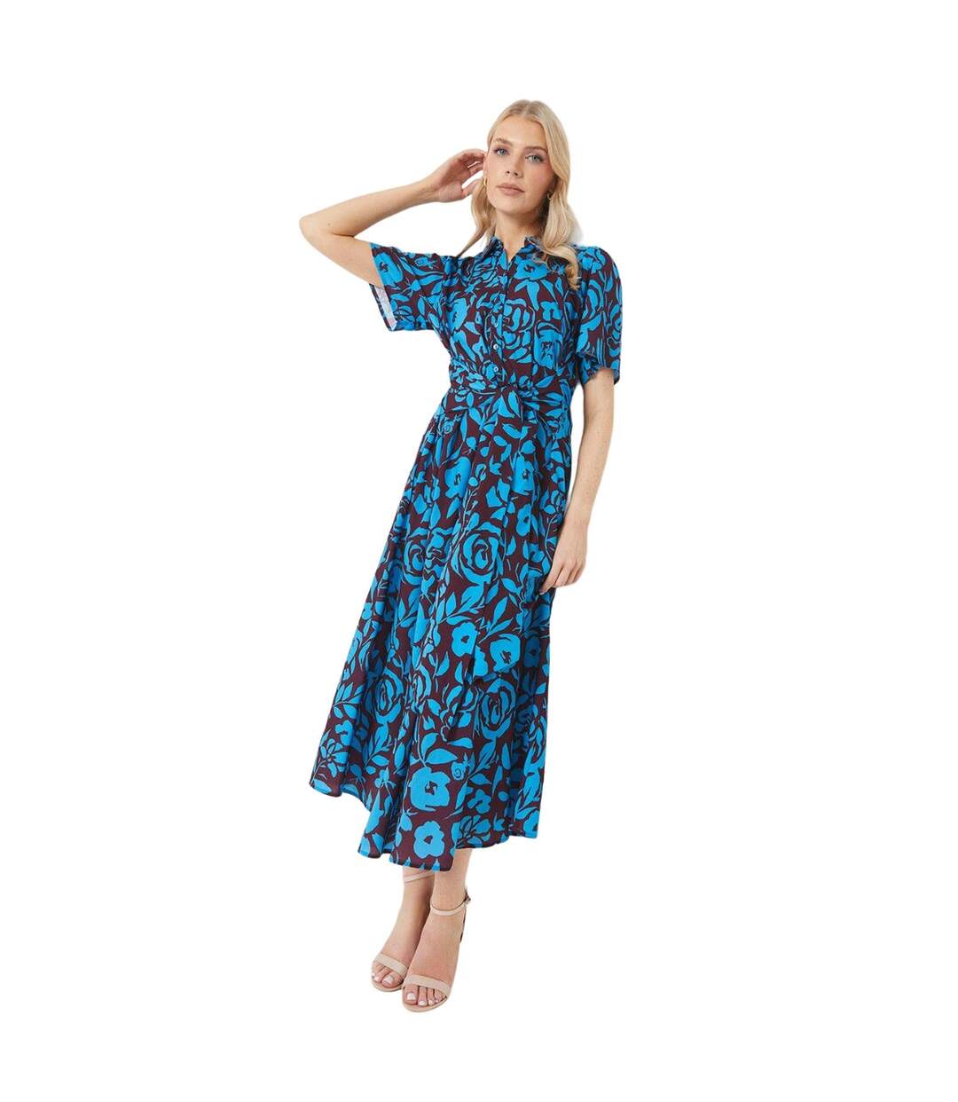 Robe mi-longue femme bleu / pourpre Principles-1