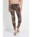 Legging taille élastiquée jacquard peau de bête-1