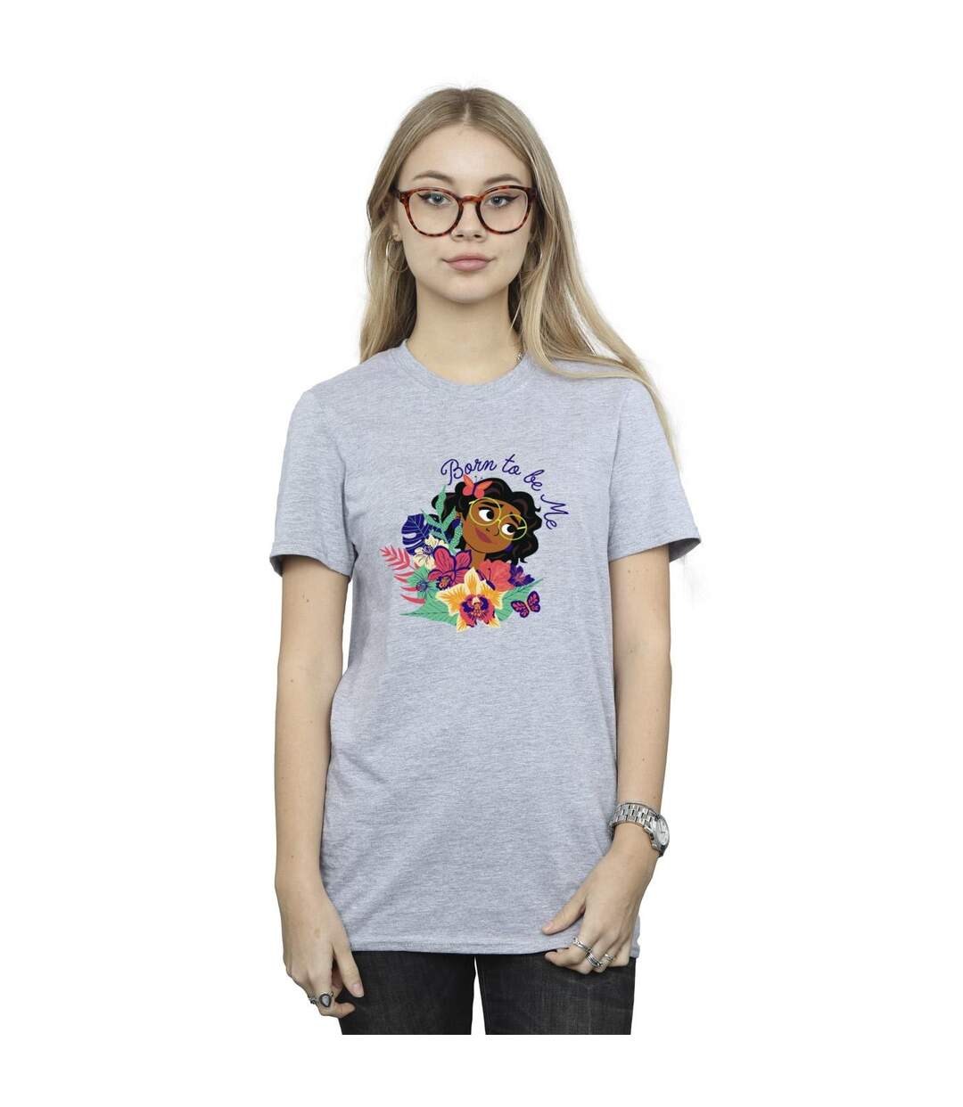 Disney - T-shirt ENCANTO BORN TO BE ME - Femme (Gris chiné) - UTBI22466-2