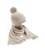 Beechfield Unisex Adult Flecked Knitted Hat And Scarf Set (Oatmeal) (One Size) - UTPC5603