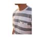 T-Shirt blanc/marine homme rms26 rayures-2