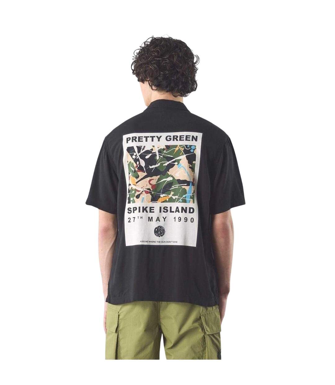 Chemise Manches Courtes Spike Island Homme Noir Pretty Green-3