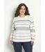 Pull doux rayé col rond esprit marinière-1
