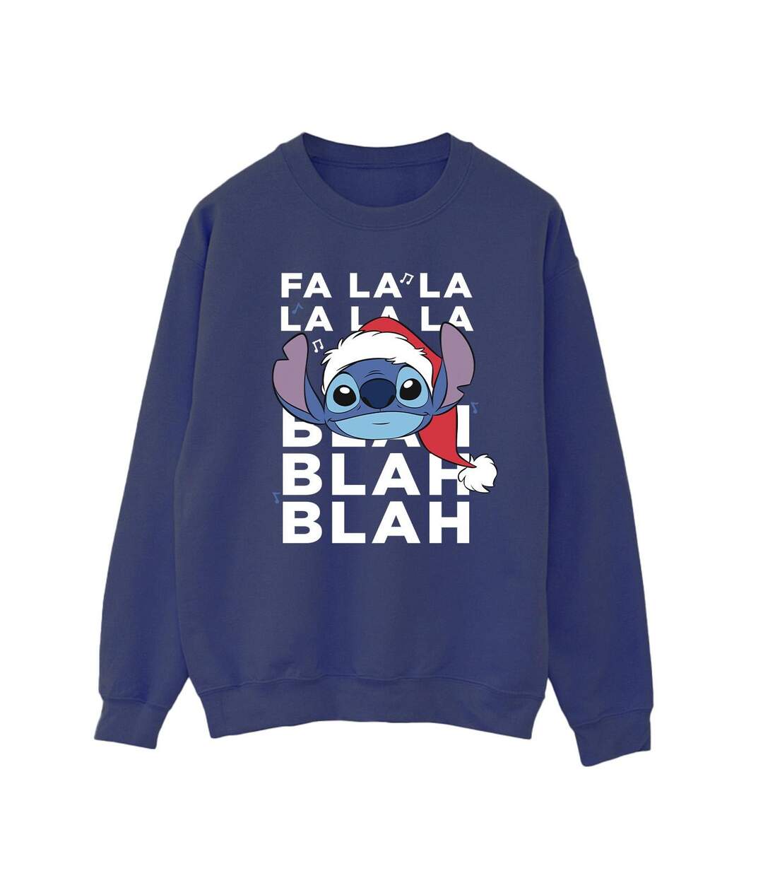 Disney - Sweat LILO AND STITCH CHRISTMAS BLAH BLAH BLAH - Femme (Bleu marine) - UTBI22624-1