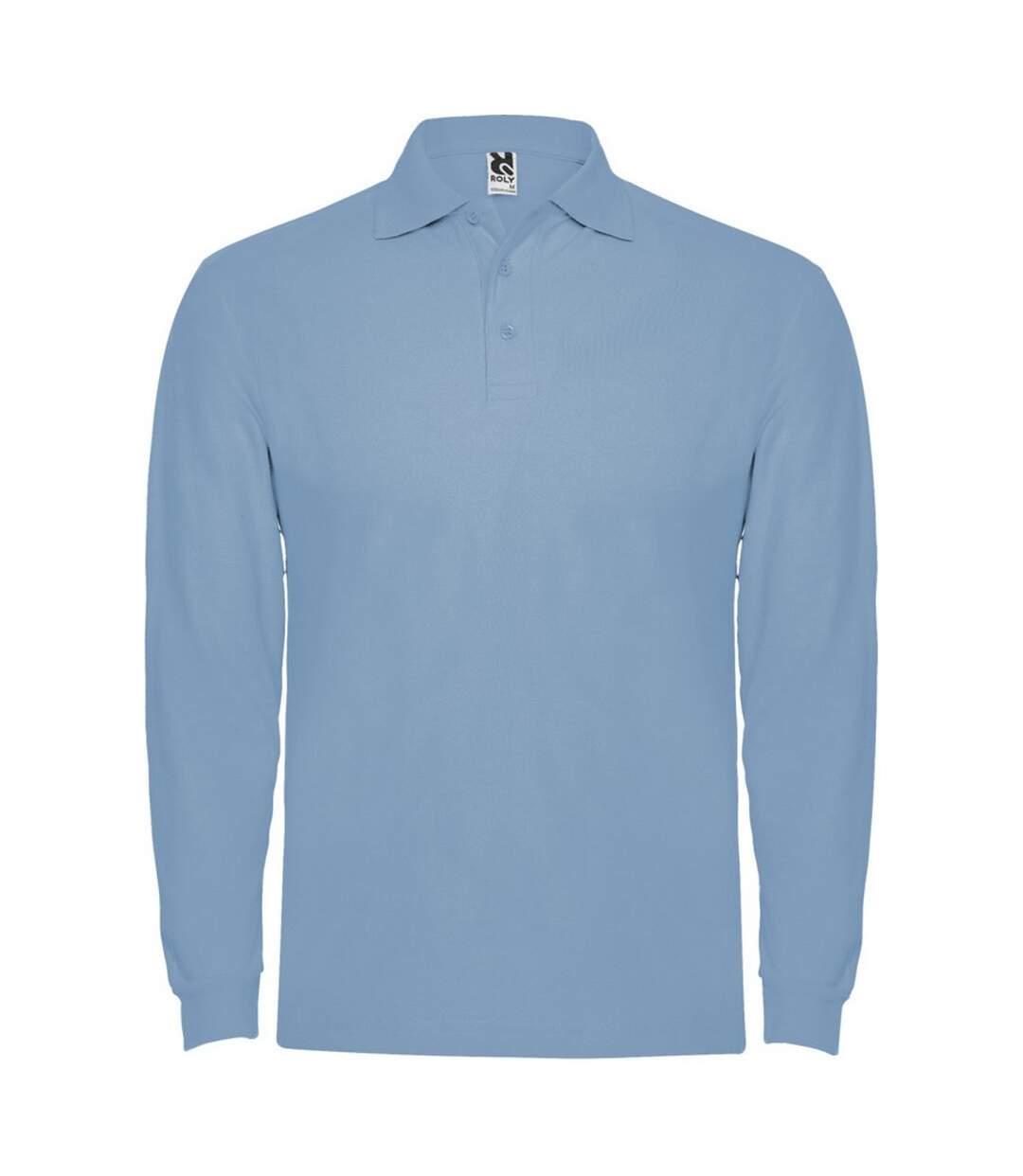 Mens estrella long-sleeved polo shirt sky blue Roly