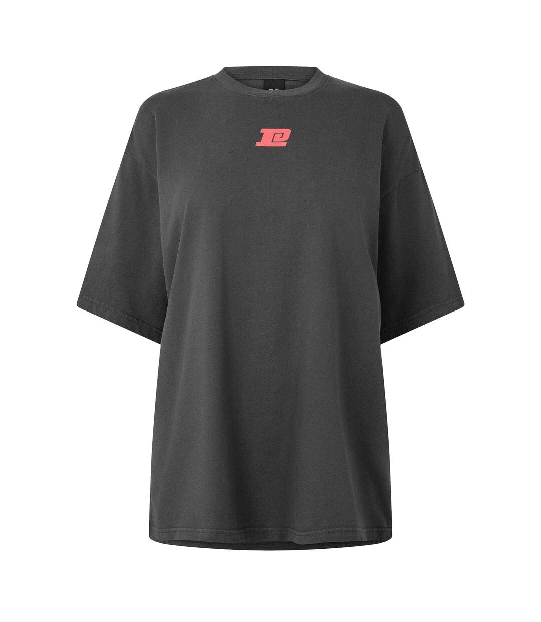 Womens/ladies Back Print T-shirt Washed Black PE Nation-2
