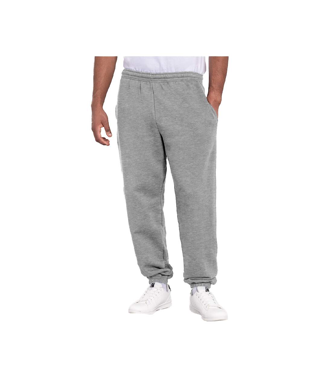 Pantalon De Jogging Iconic Premium Adulte Gris Clair Chiné Fruit Of The Loom-1