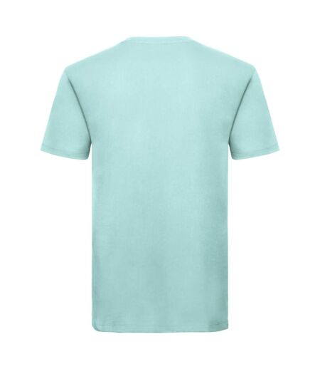 Russell Mens Organic Short-Sleeved T-Shirt (Aqua Blue) - UTBC4713
