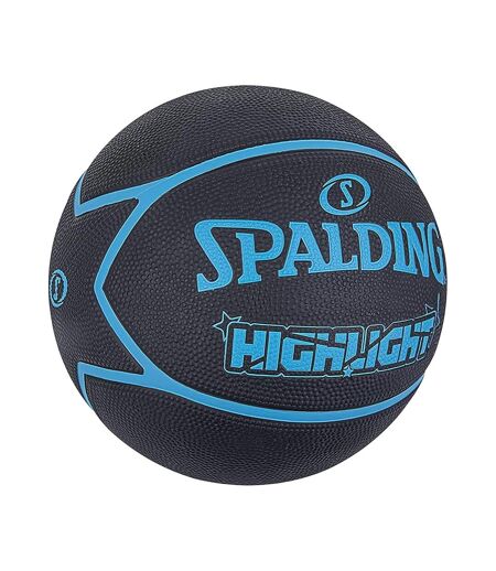 Ballon De Basket Highlight Taille 7 Noir Bleu Spalding