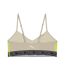 Brassière beige/jaune fluo femme puma move strong - l-2
