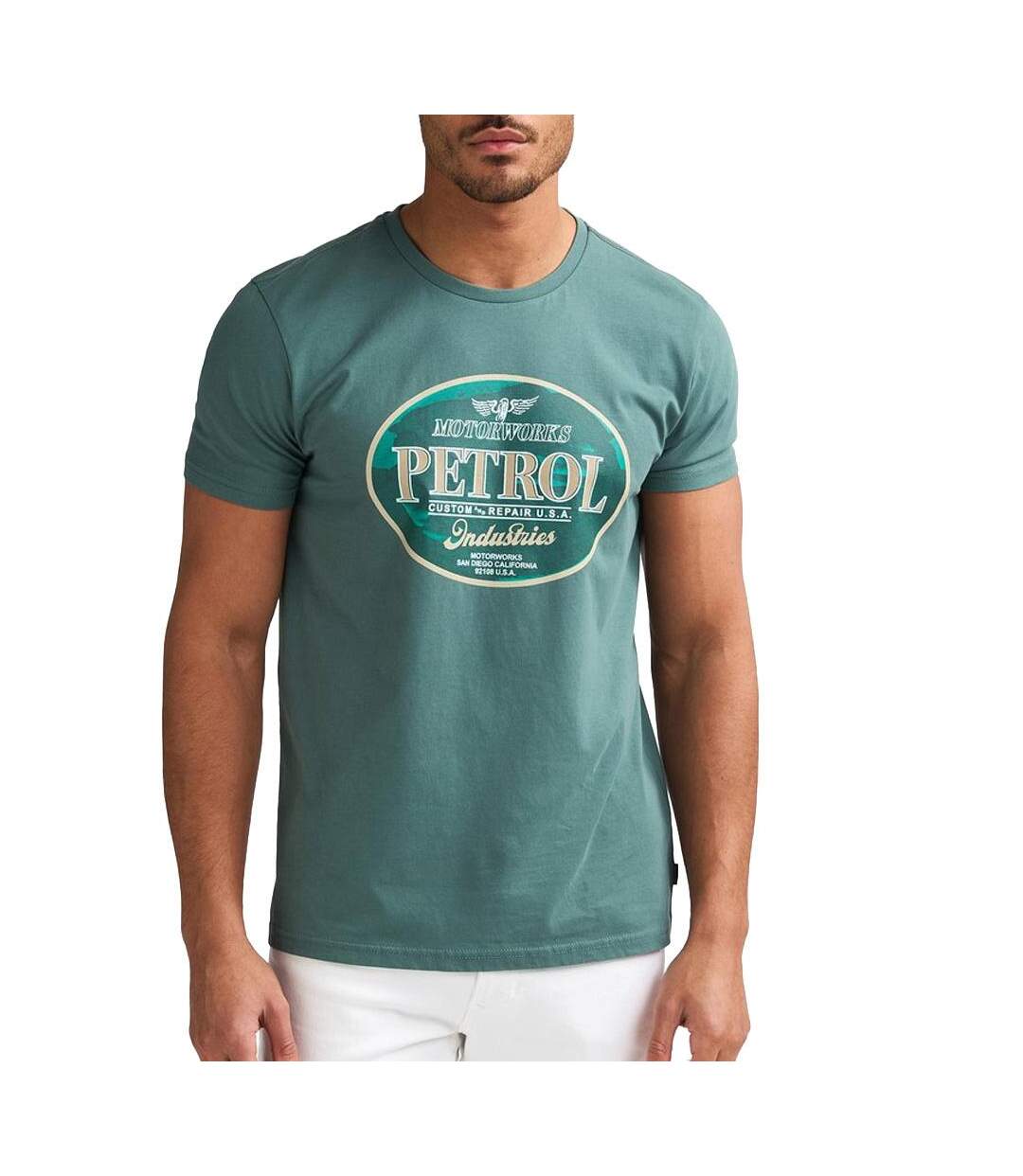 T-Shirt vert foncé homme petrol industries classic-1