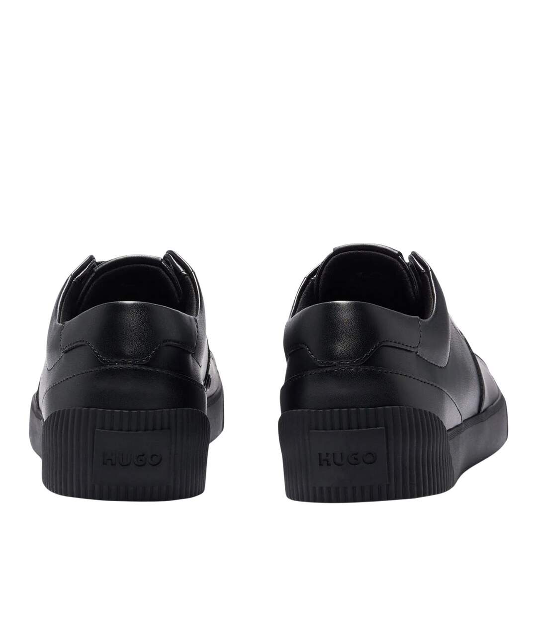 Mens Zero Leather Tennis Trainers Black Hugo-2