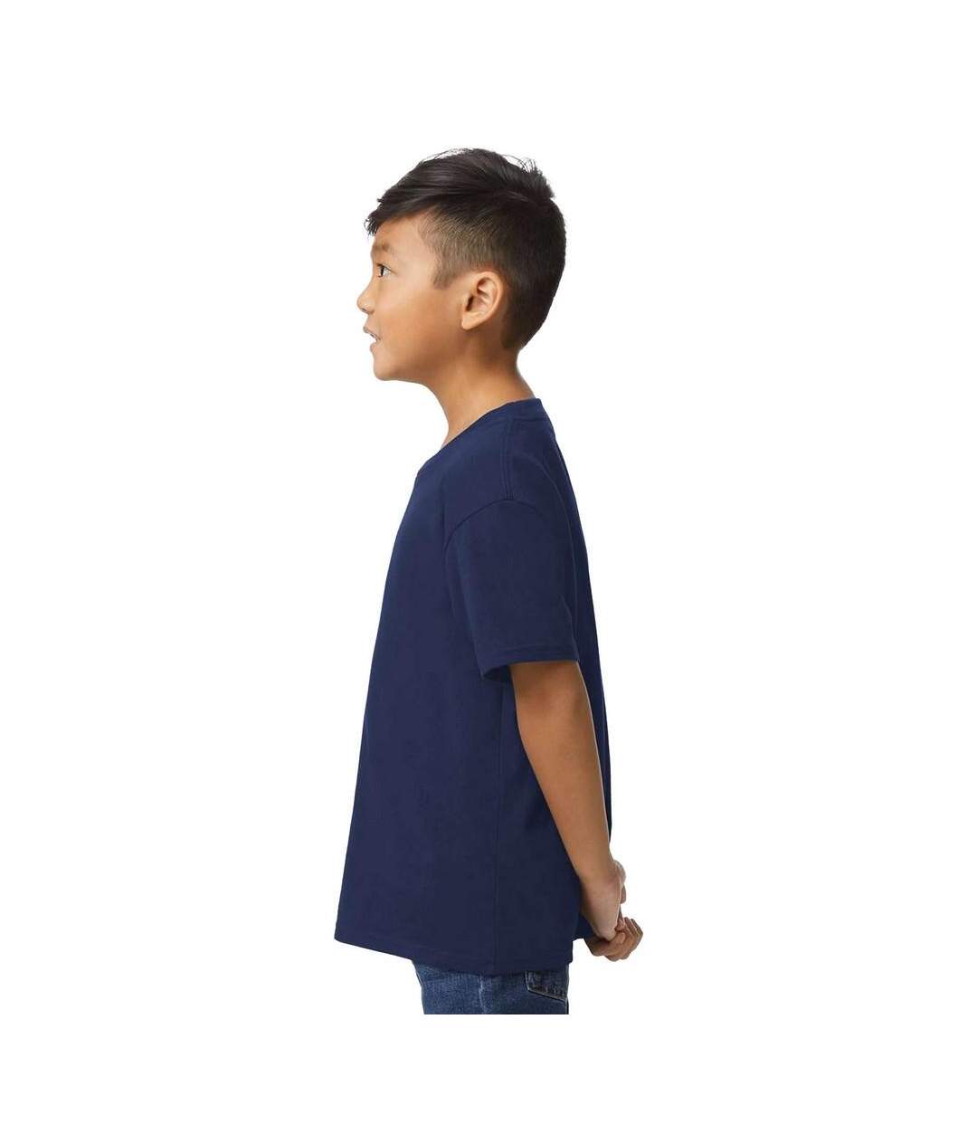 T-shirt Enfant Bleu Marine Gildan-3