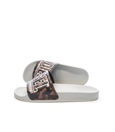Claquettes blanc/noir homme diesel mayemi - 46