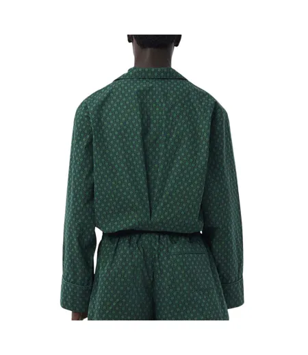 Chemise verte homme lacoste runway
