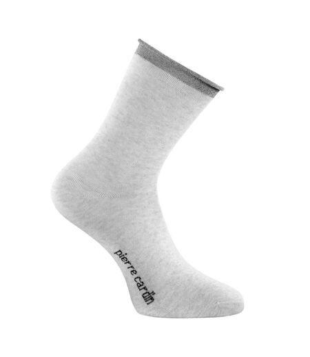 6 paires de chaussettes chinées et fil lurex femme Hand made Silver Pierre Cardin