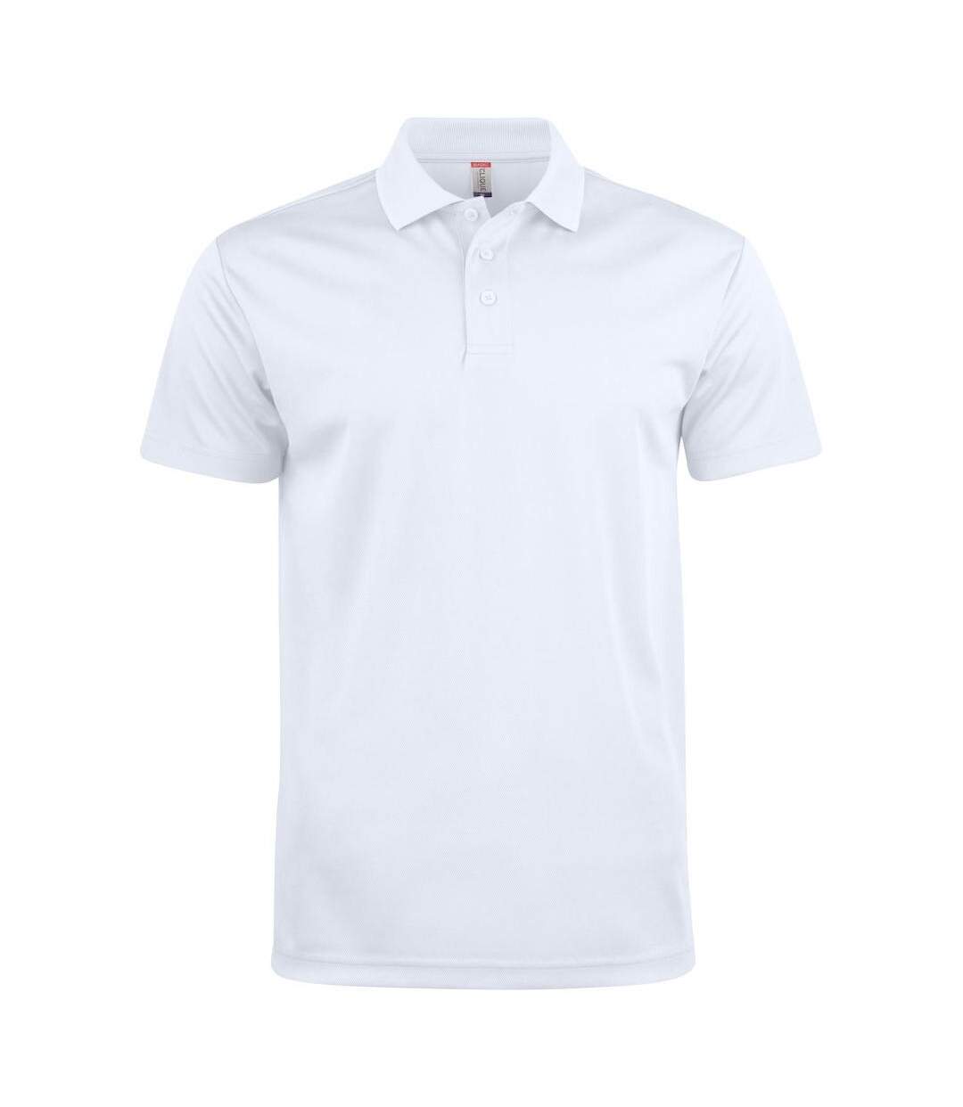 Unisex Adult Basic Active Polo Shirt White Clique-1