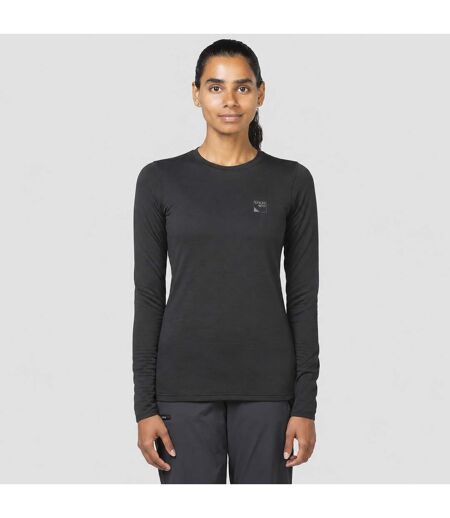 Ladies Fleece Crew Neck Top with Thumb Loops for Winter Hiking
