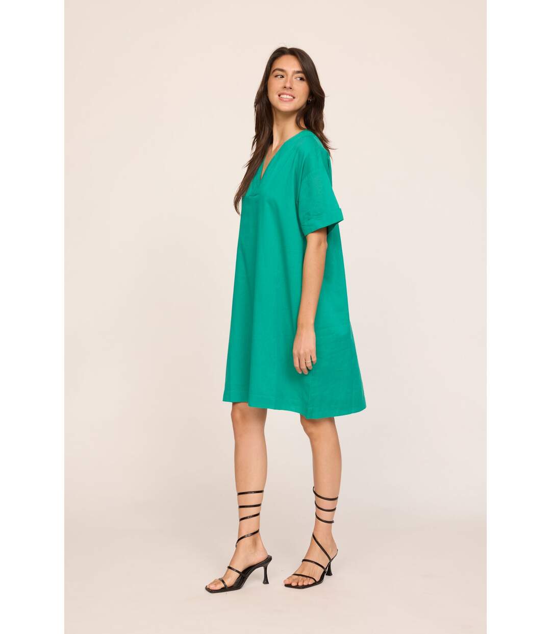 Robe LAGE Vert profond-4
