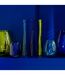 Vase Tube en Verre Stripe 51cm Bleu Aqua-2