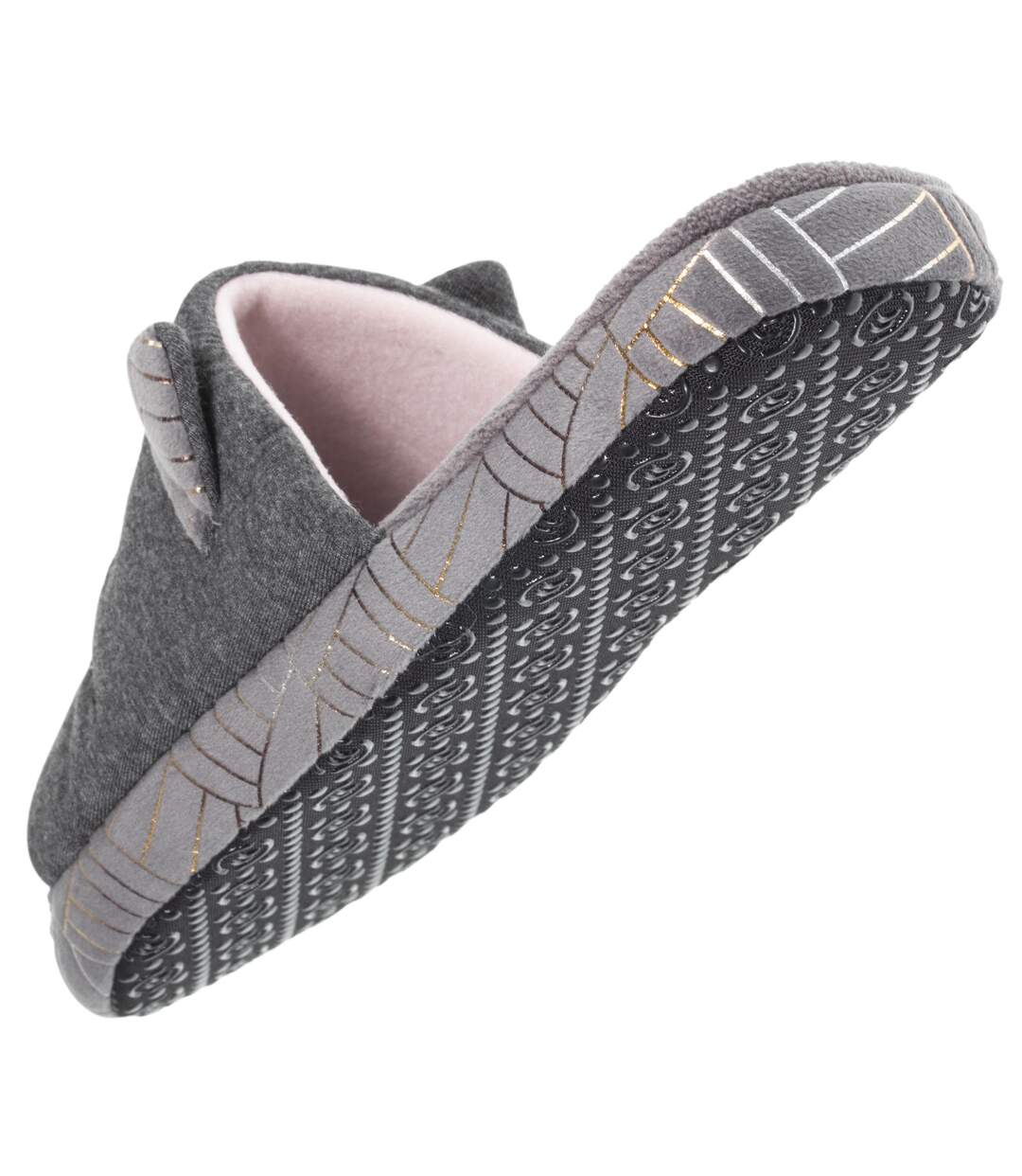 Isotoner Chaussons extra-light sandales femme en jersey et semelle à picots antidérapants-5