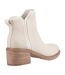 Womens/ladies Hailey Leather Ankle Boots Beige Toms-2