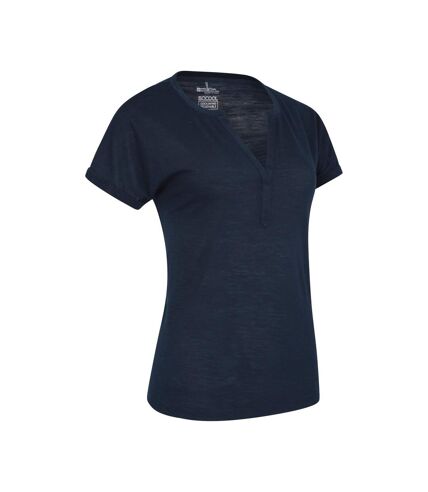 Mountain Warehouse Womens/Ladies Skye Slub Quick Dry T-Shirt (Navy) - UTMW2443