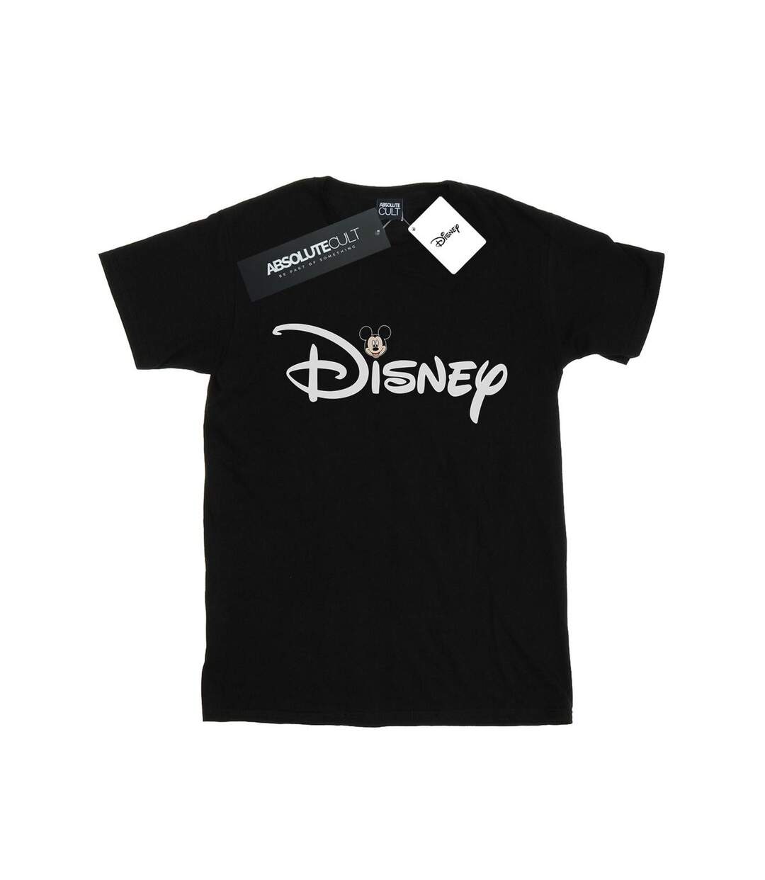 Disney Womens/Ladies Mickey Mouse Logo Head Cotton Boyfriend T-Shirt (Noir) - UTBI37842-1