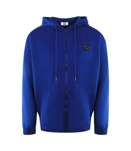 Unisex Adult Small Logo Full Zip Hoodie Blue Ice Iceberg