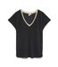 T-shirt noir femme vero moda gita-1