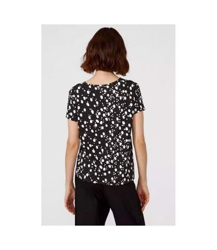 Debenhams Womens/Ladies Printed Pajama Top (White/Black) - UTDH5435