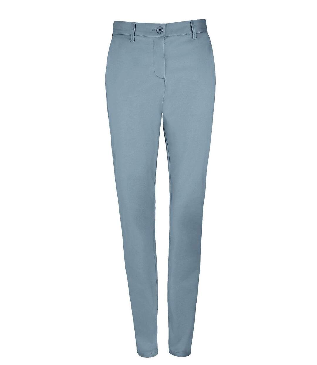 pantalon toile satin femme - 02918 - bleu clair