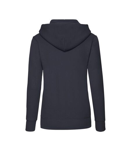 Sweat À Capuche Classic Femme Bleu Marine Sombre Fruit Of The Loom
