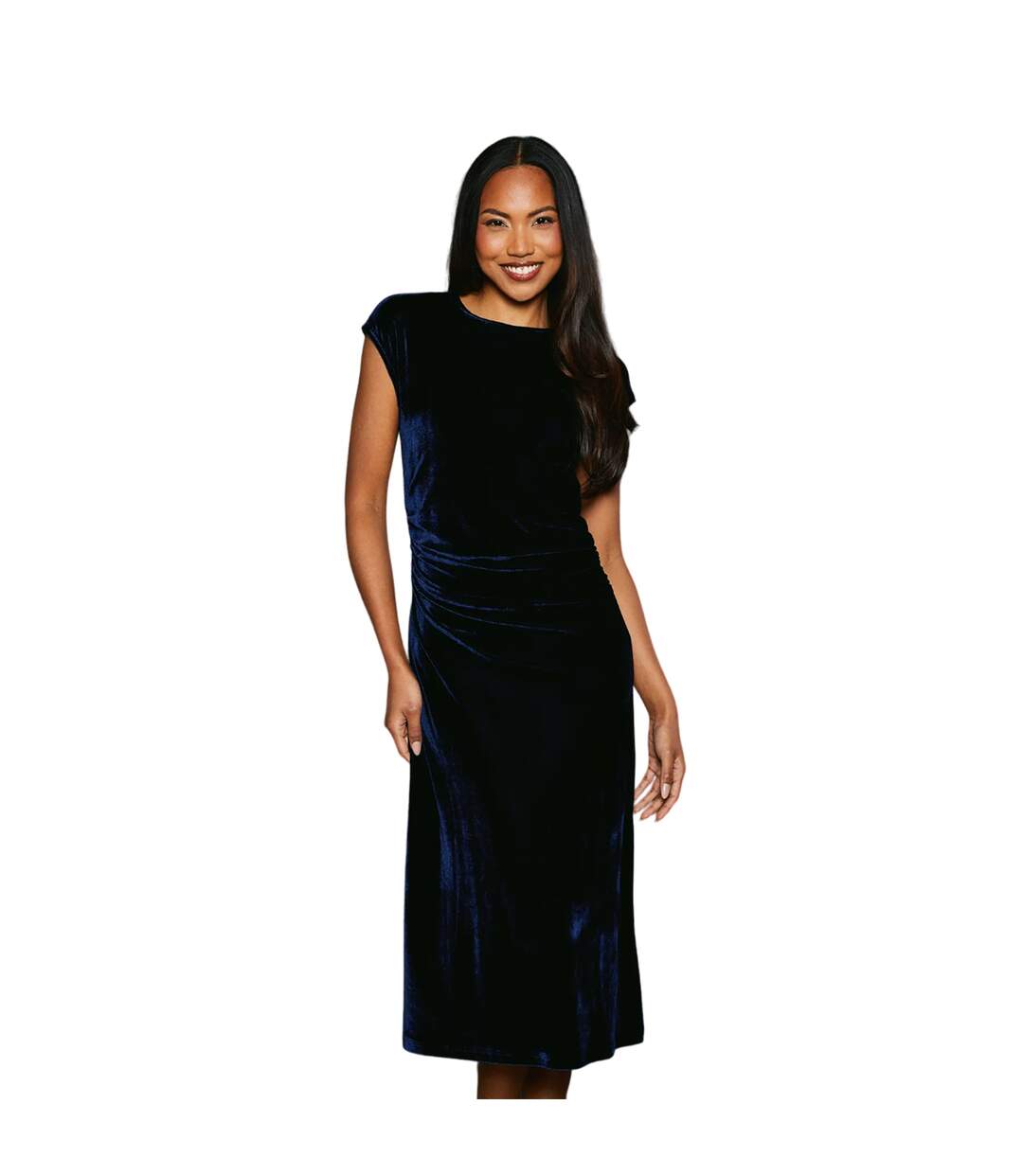 Robe mi-longue femme indigo Principles-1