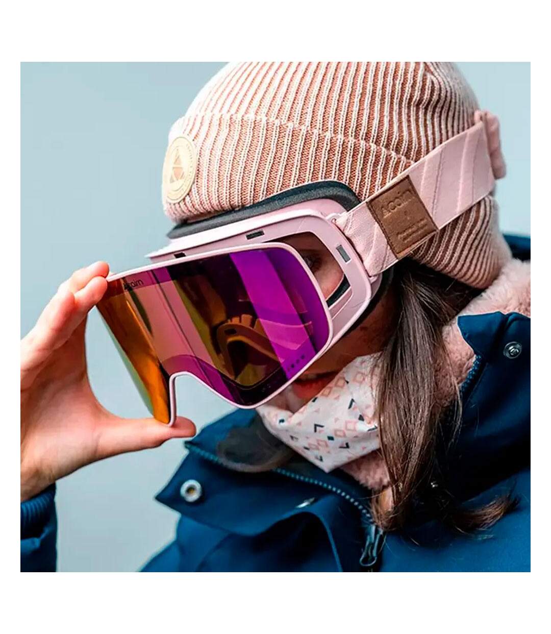 Masque de ski rose femme cairn magnitude clx3z-2