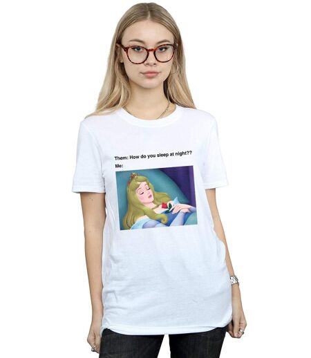 Disney - T-shirt SLEEPING BEAUTY MEME - Femme (Blanc) - UTBI16860