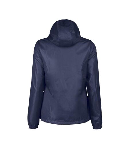 Womens/ladies Fastplant Jacket Navy Printer RED