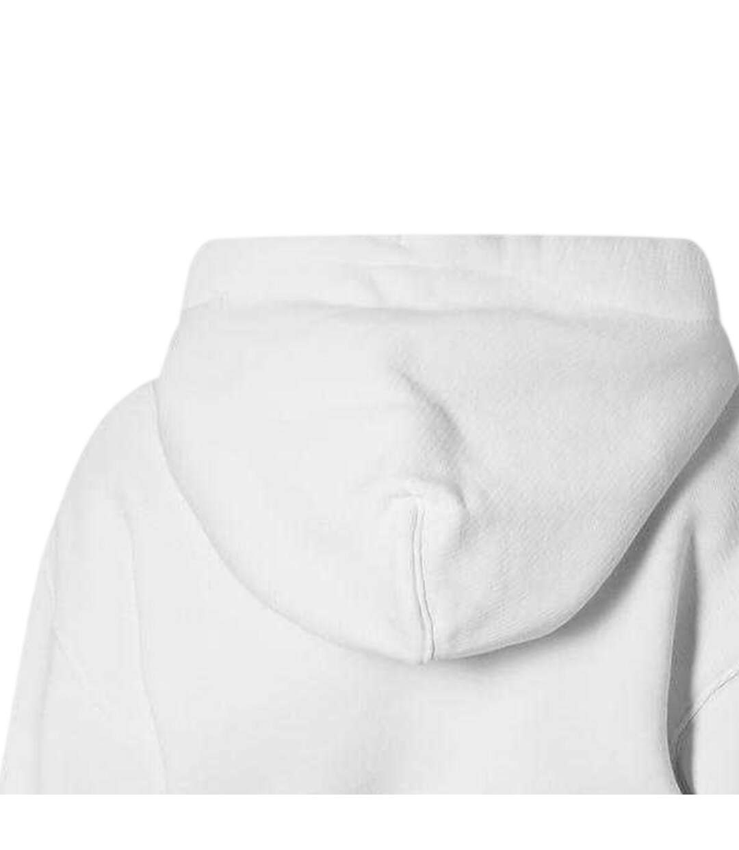 Womens/ladies Bling Baseball Cotton Crop Hoodie White Off White-4
