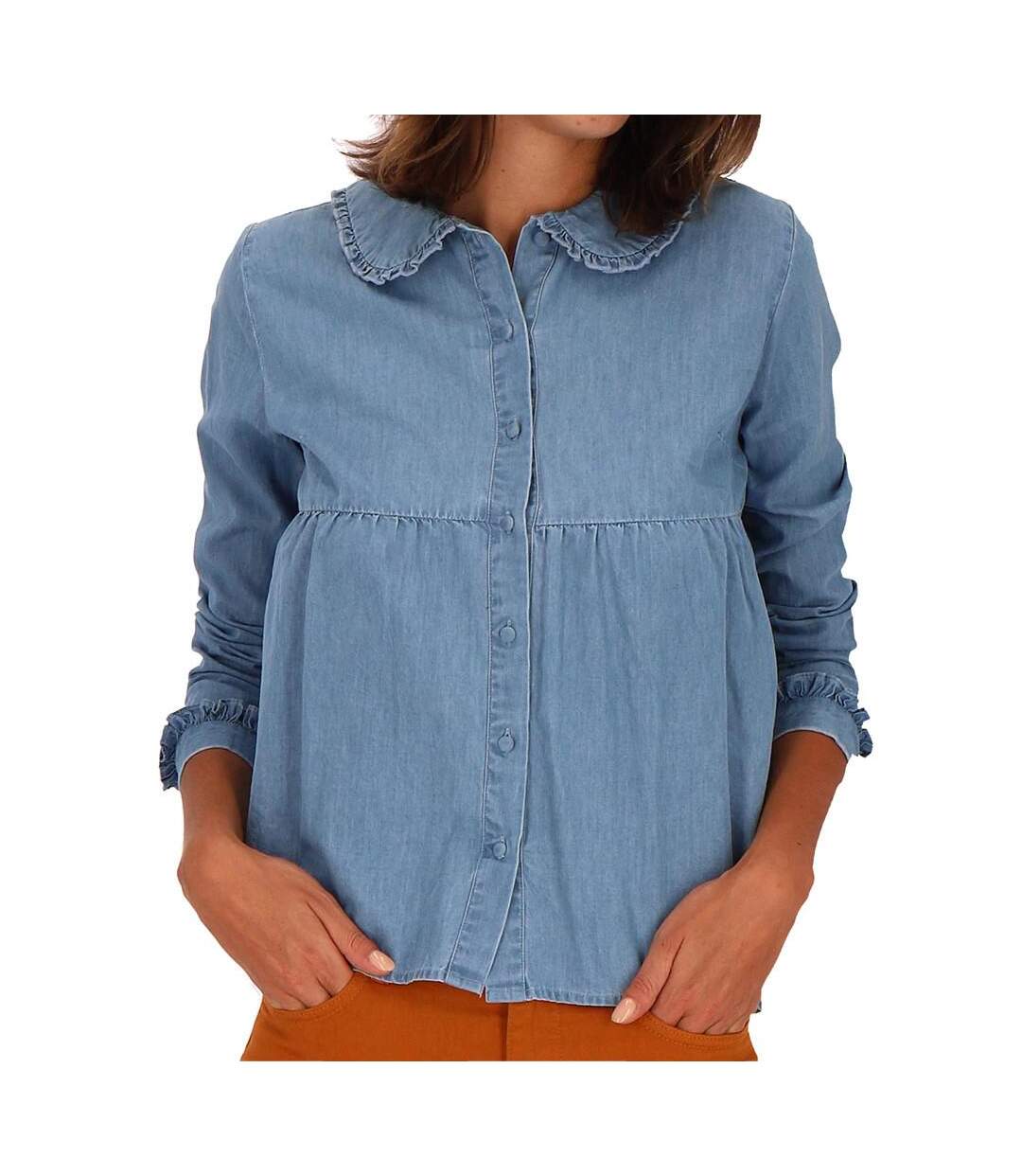 Chemise en Jeans Bleu Femme Les Tropéziennes Lorette - XS-1