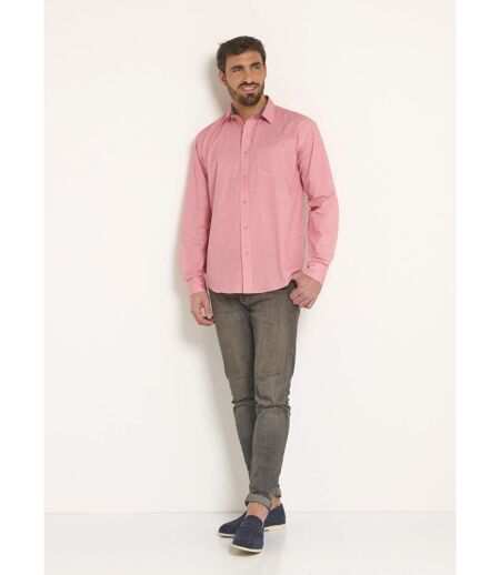 Chemise faux uni à manches longues