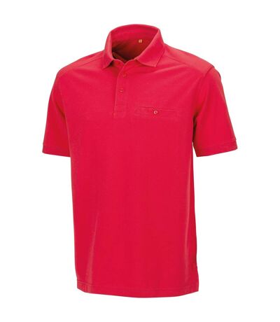 WORK-GUARD by Result Mens Apex Pique Polo Shirt (Red)