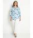 Chemisier boutonné long coton imprimé fleurs-3