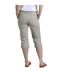 Womens/ladies anyar ripstop 3/4 length trousers oyster Weird Fish-4