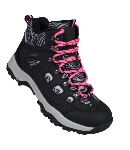 Womens/ladies adventurer printed waterproof walking boots bright pink Mountain Warehouse