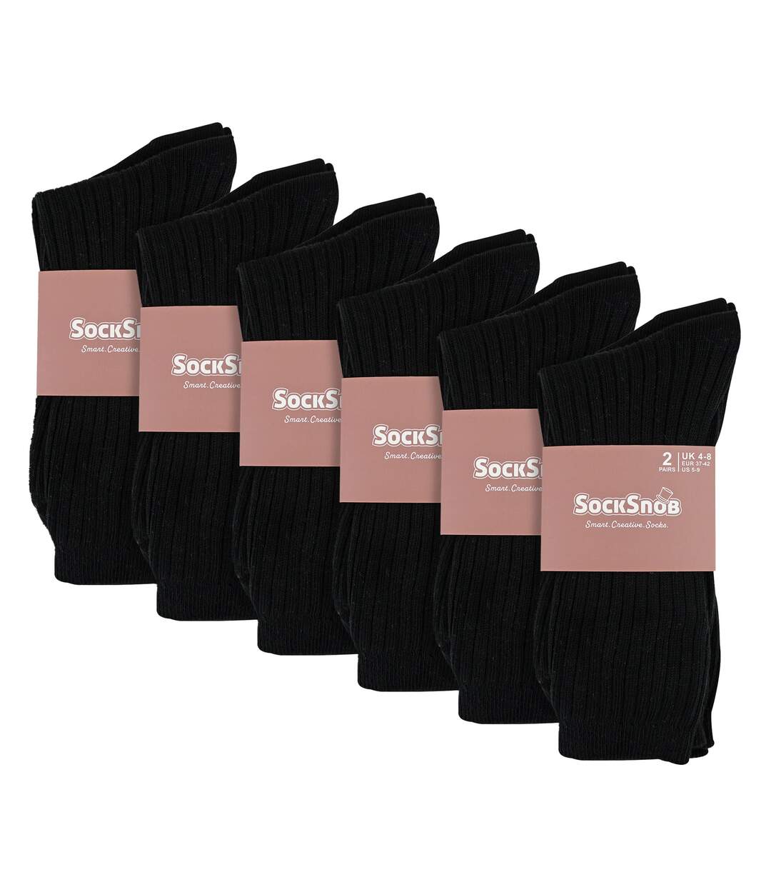 Ladies 12 Pack 100% Cotton Soft Breathable Socks-2