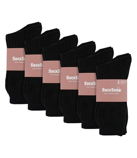 Ladies 12 Pack 100% Cotton Soft Breathable Socks