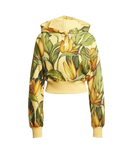 Sweat À Capuche Farm Rio Femme Rose Pâle Jaune Or Vert Adidas