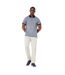 Mens Diamond Jacquard Polo Shirt Grey Maine-3