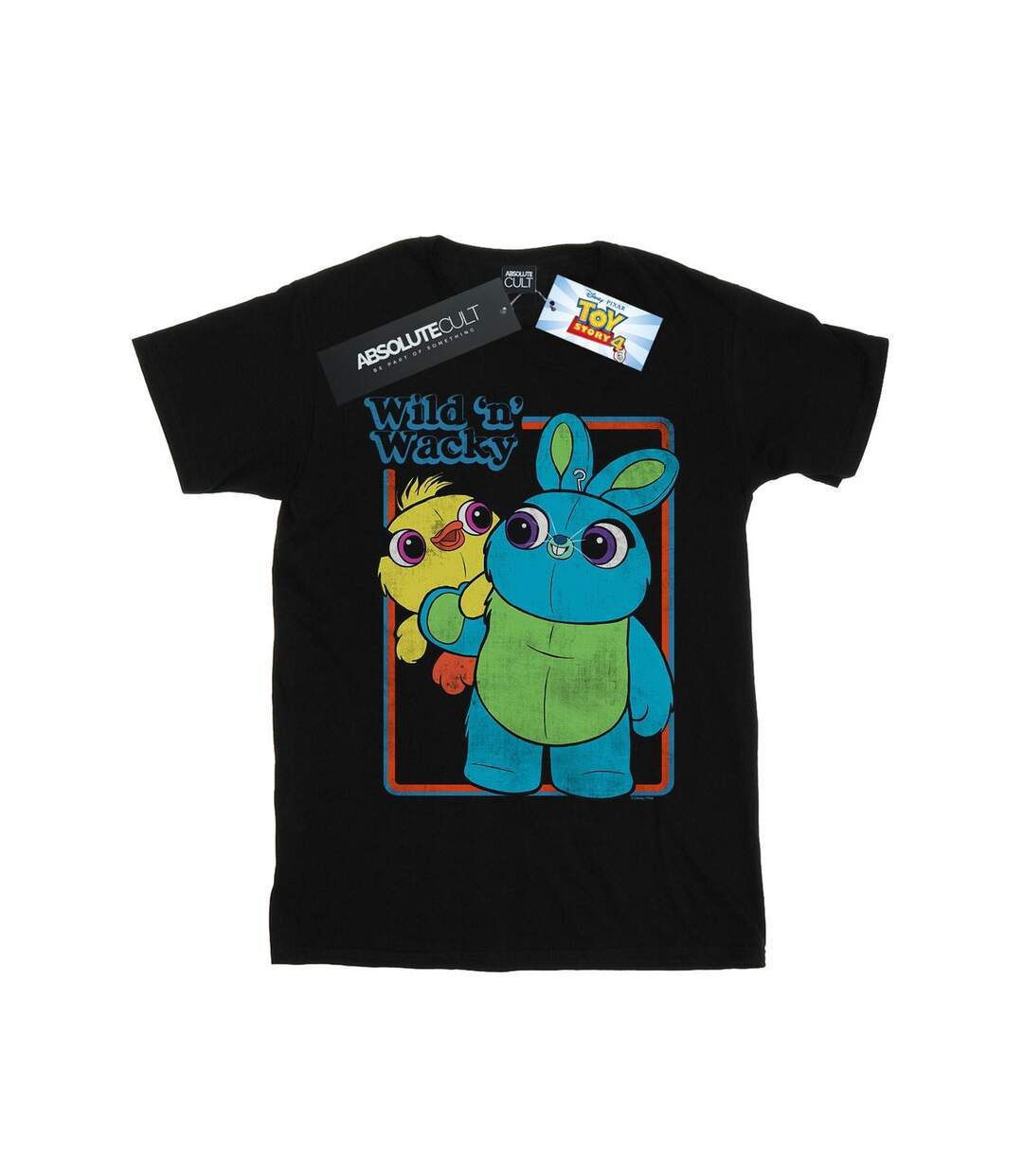 Disney Womens/Ladies Toy Story 4 Duck And Bunny Wild And Wacky Cotton Boyfriend T-Shirt (Noir) - UTBI46981-1
