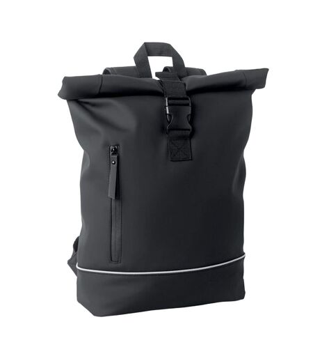 Laptosa roll top pu laptop backpack one size black MidOcean